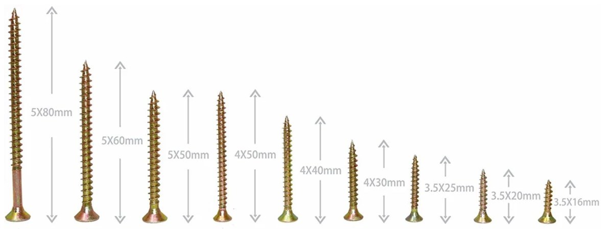 Pozidriv Countersunk Wood Screw Zinc Plated Chipboard Screw2