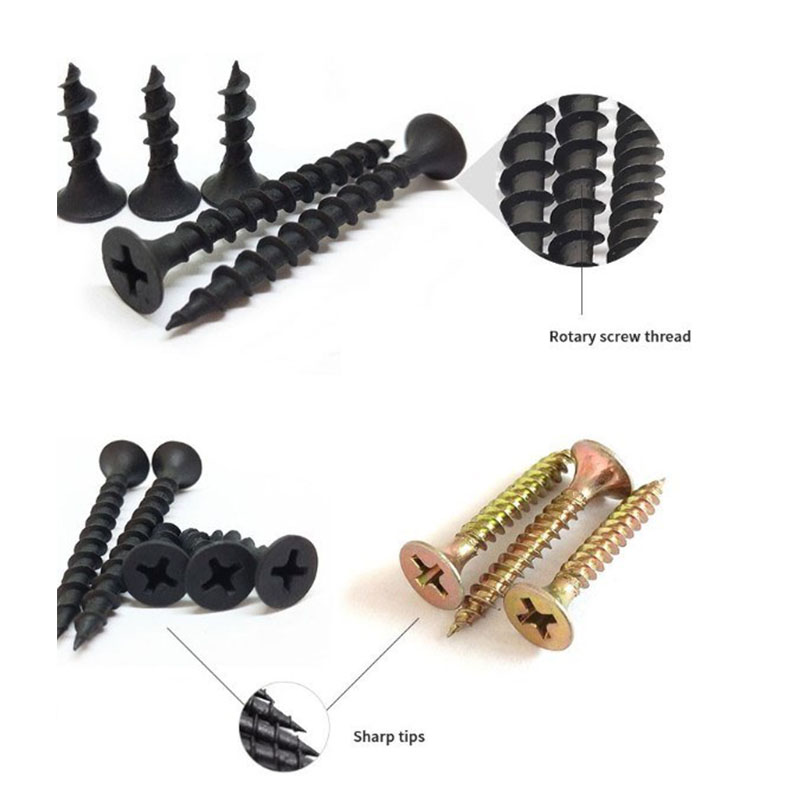 Black Bugle Head Fine Thread Twin Fast Drywall Screws4